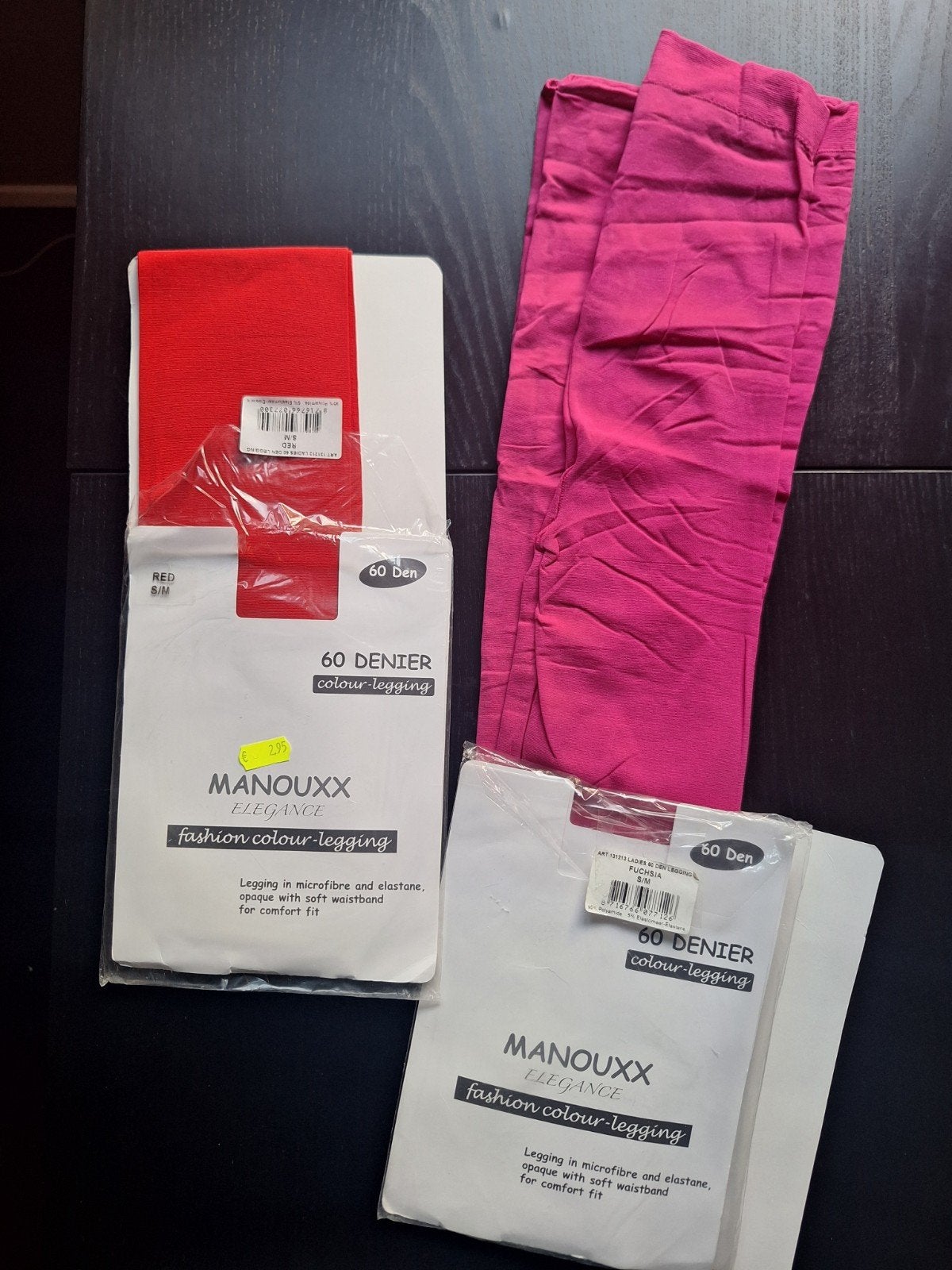 Manouxx Elegance 60 Denier Colour-legging (2 stuks), Legging, Maat 36/38 (S), Manouxx Elegance, Nieuw