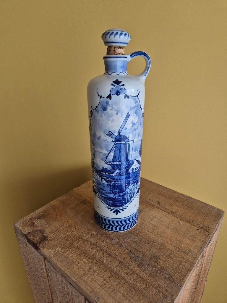 Decoratieve charmante kolf in Delfts blauw, Ophalen of Verzenden