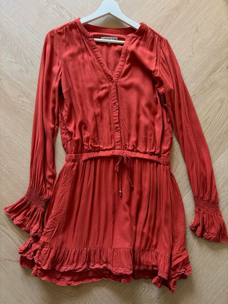 Harper & Yve jurk maat S rood/oranje, Ophalen of Verzenden, Gedragen, Maat 38/40 (M), Rood