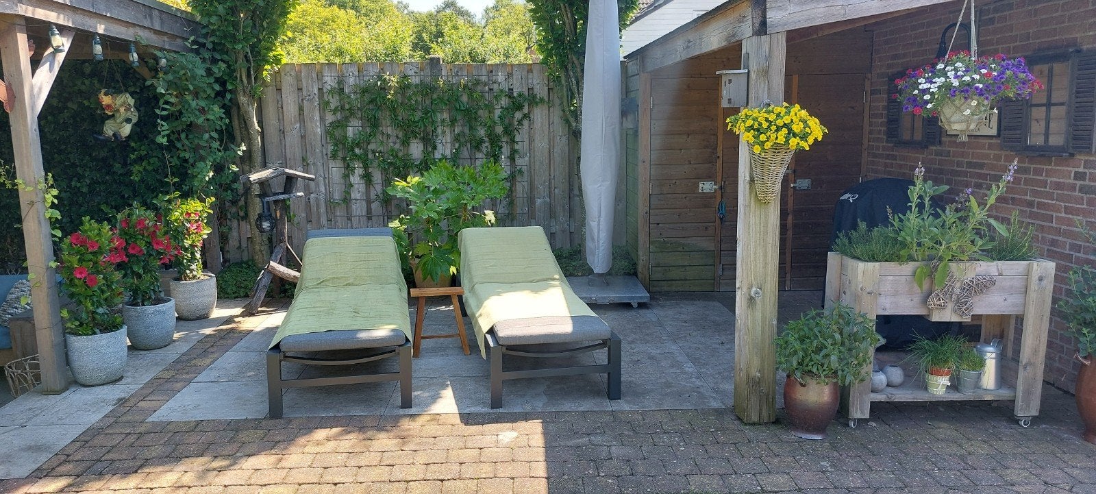 Ligbedden voor tuin/terras, Tuin en Terras, Ophalen, Zo goed als nieuw, Aluminium, Verstelbaar