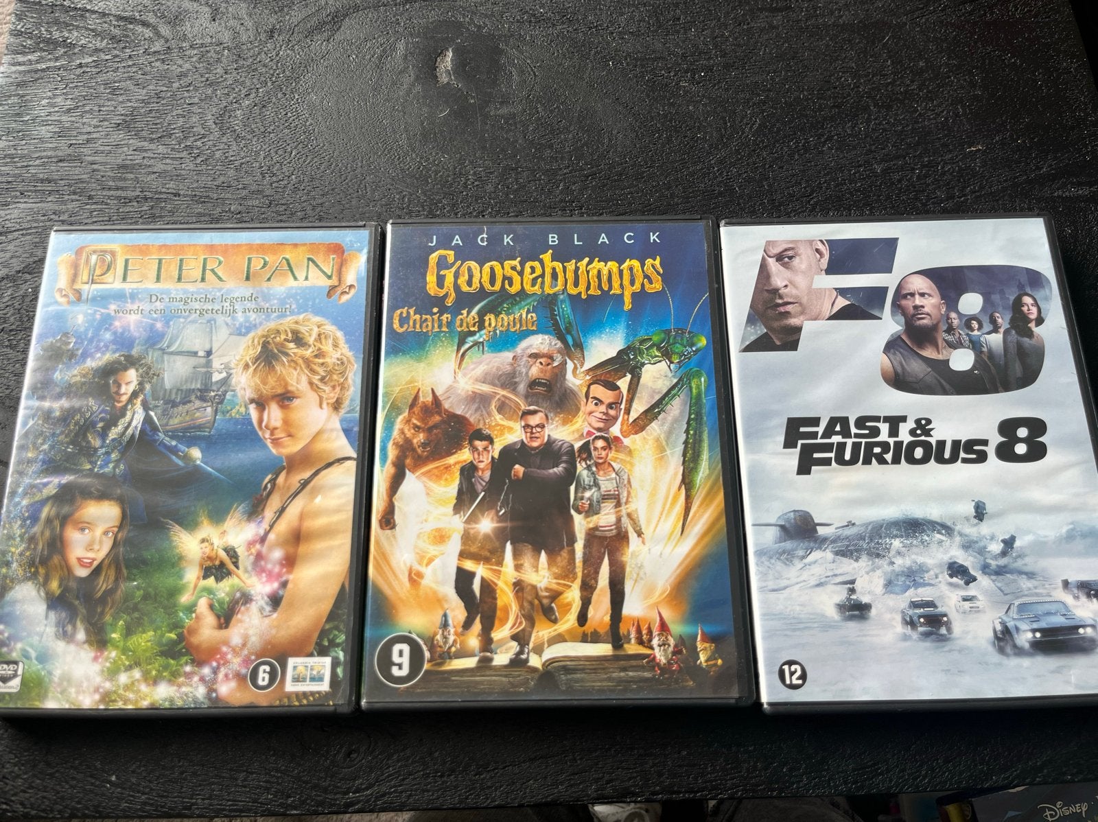 DVD-collectie: Fast & Furious 8, Goosebumps, Peter Pan, Vanaf 12 jaar, Ophalen of Verzenden, Gebruikt, Inclusief doosje