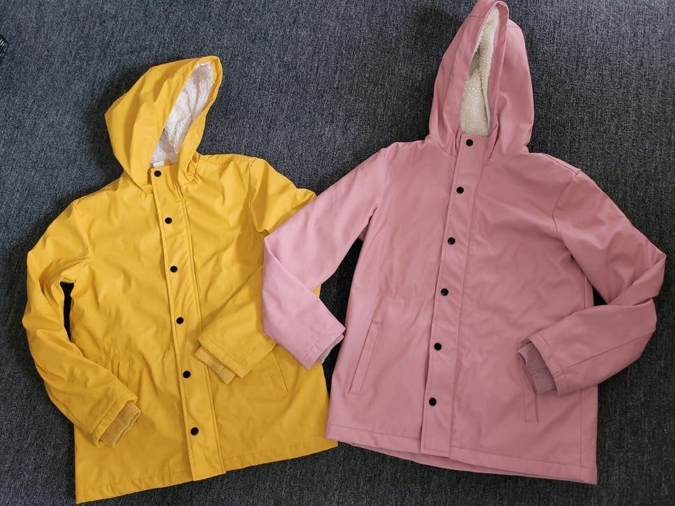 Hema regenjas - kinderjas geel en roze, maat 158/164, Gebruikt, Jongen of Meisje, Ophalen of Verzenden, Hema