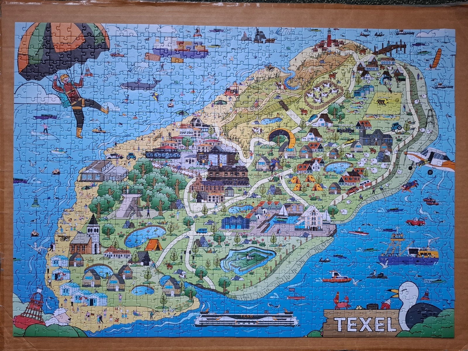 Texel Puzzel 1000 Stukjes - Een Unieke Uitdaging, Ophalen of Verzenden, Zo goed als nieuw