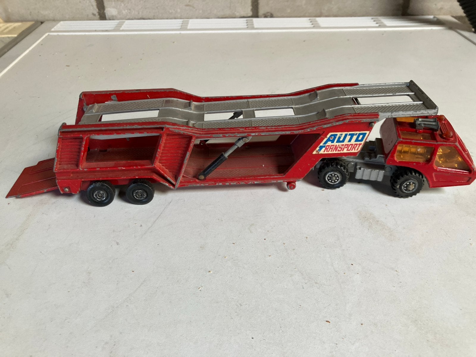 Vintage Matchbox Auto Transport vrachtwagen, Ophalen of Verzenden, Gebruikt