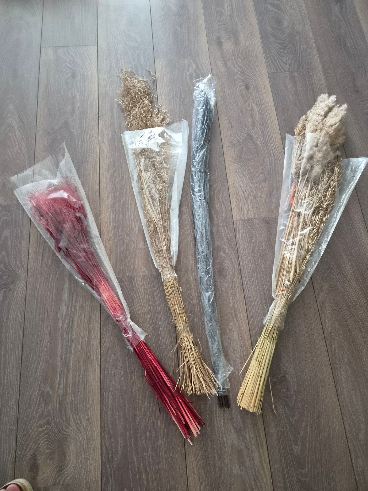 Pluimen/takken/ droogbloemen, Ophalen