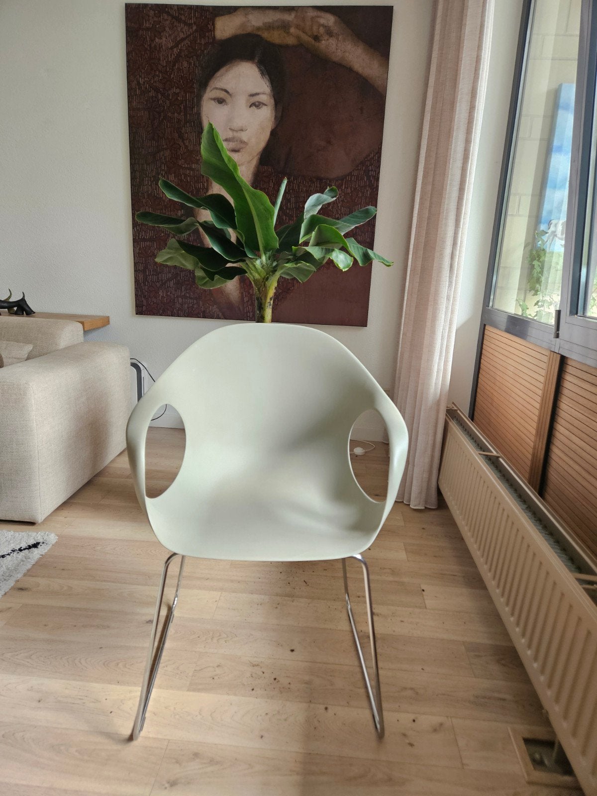 Kristalia Elephant design sledestoel - zandbeige, Ophalen, Kunststof, Overige kleuren, Zo goed als nieuw