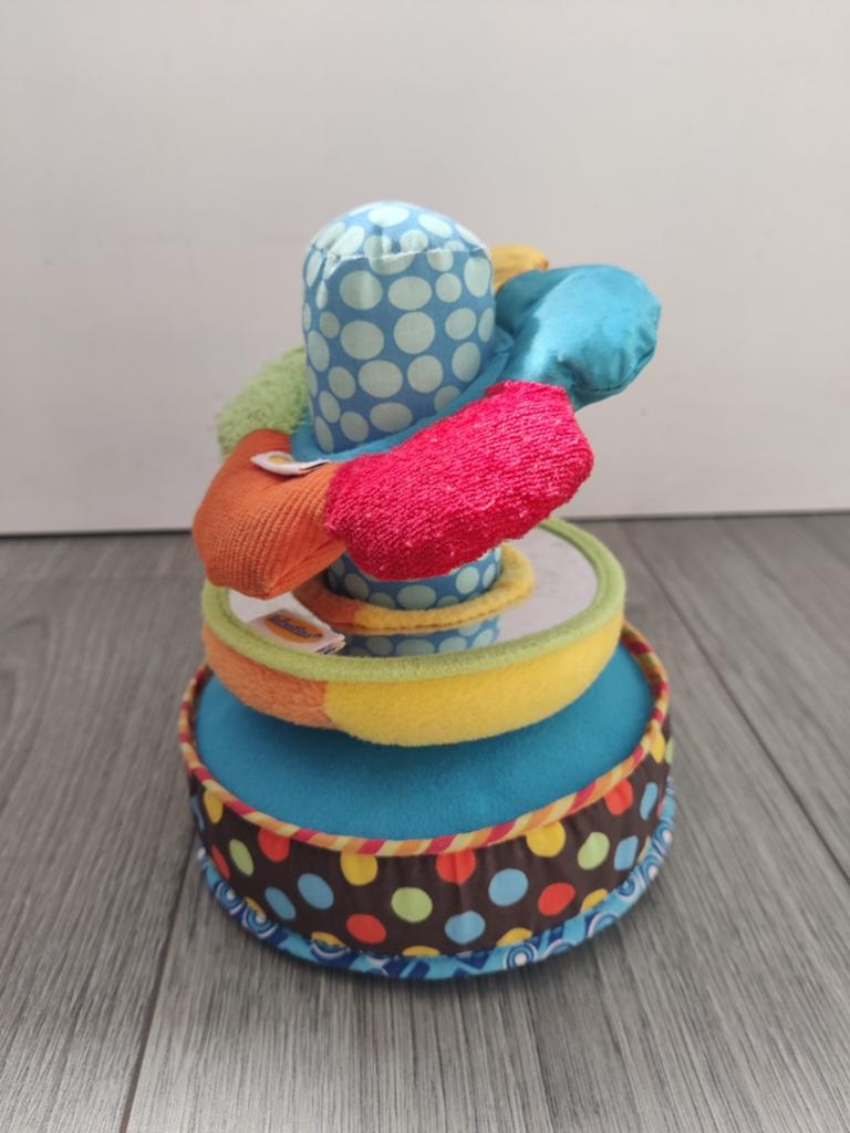 Kleurrijke spiraal rammelaar/speeltje voor baby's, Ophalen of Verzenden, Gebruikt, Rammelaar, Met geluid