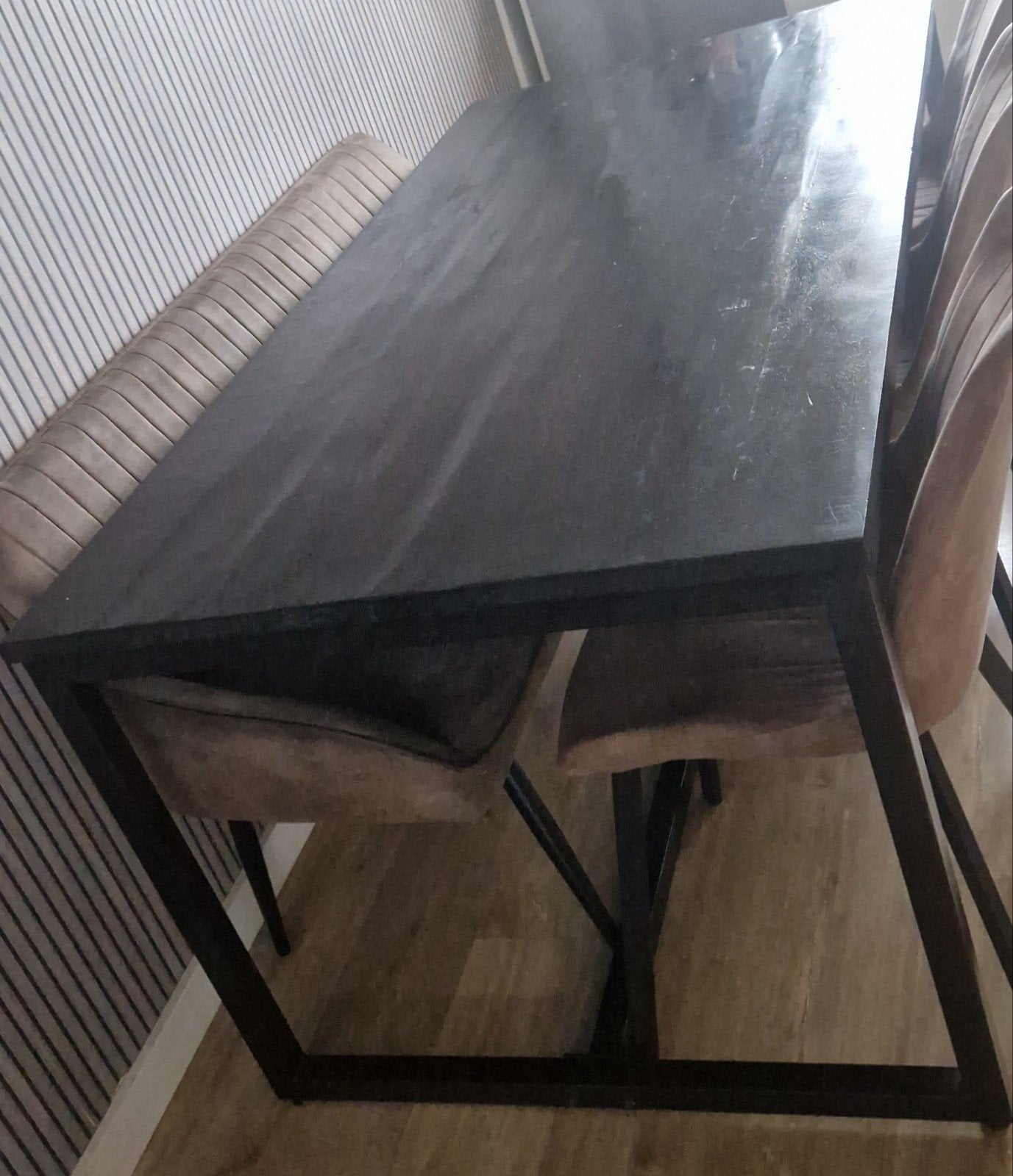 Eettafel+bankje+stoelen, Ophalen, Gebruikt, Overige materialen, 50 tot 100 cm