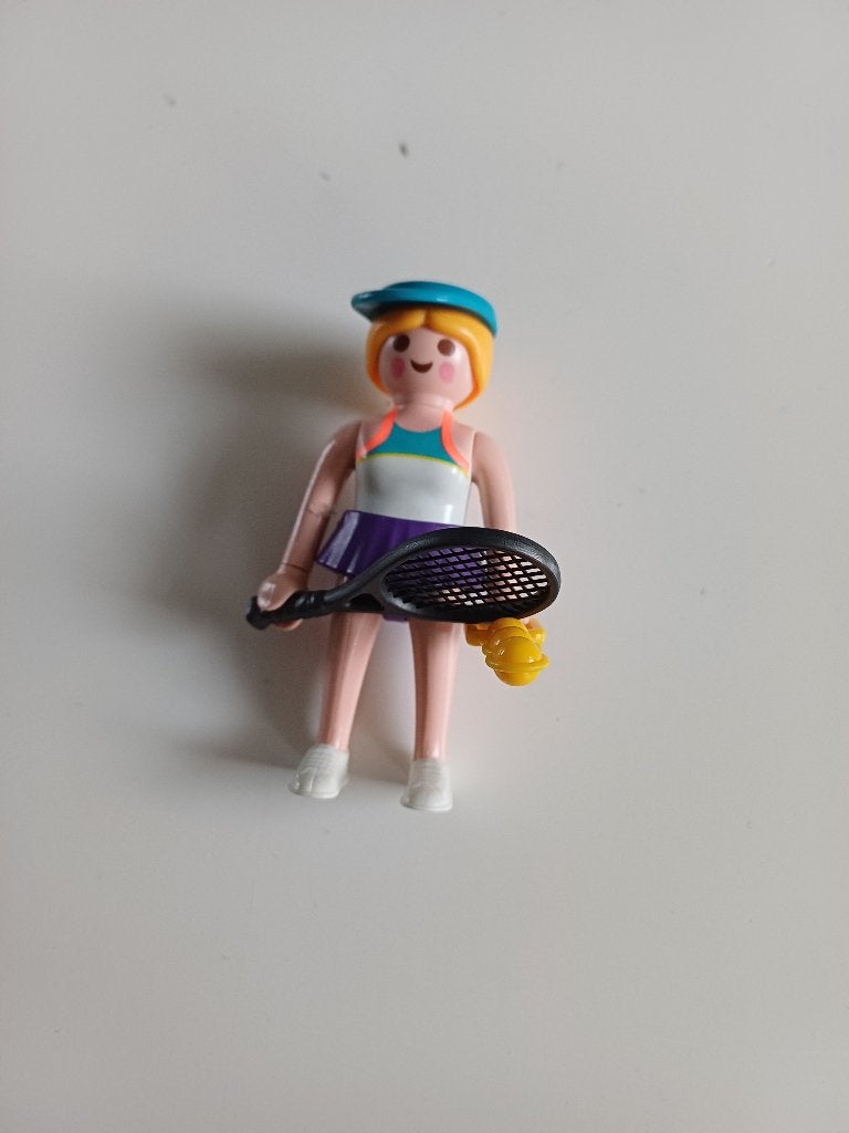 Playmobil figures tennisspeelster - serie 16, Ophalen of Verzenden, Zo goed als nieuw