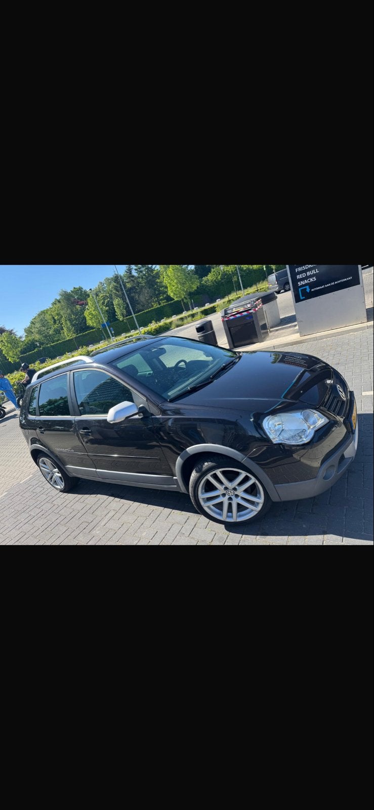 Volkswagen Polo 1.4 16V 59KW Cross 2007 Zwart, Voorwielaandrijving, 15 km/l, 40 €/maand, Zwart