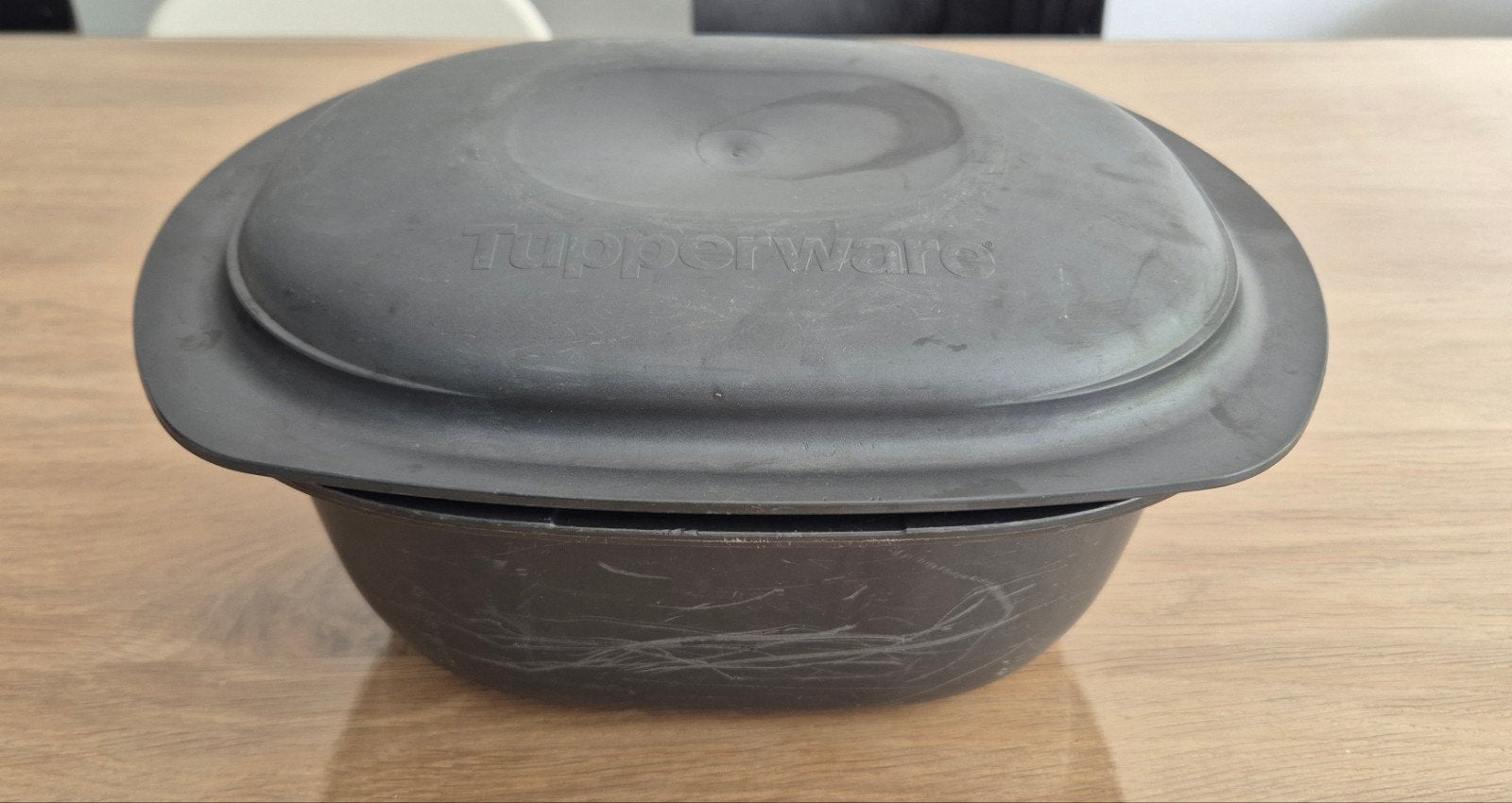 Tupperware Ultra Pro 3,5L Ovenschaal met Deksel, Ophalen of Verzenden, Gebruikt, Grijs, Overige merken