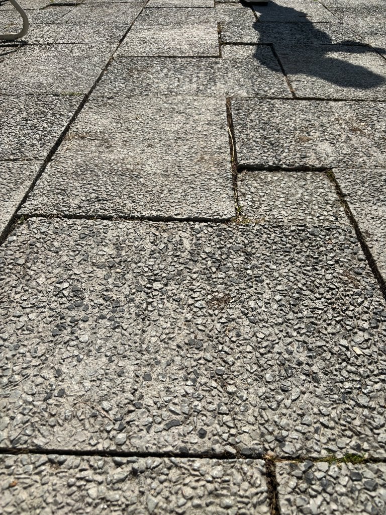Betonnen grindtegels/terrastegel, Tuin en Terras, Tegels en Klinkers, Ophalen, Gebruikt, 10 m² of meer, Beton