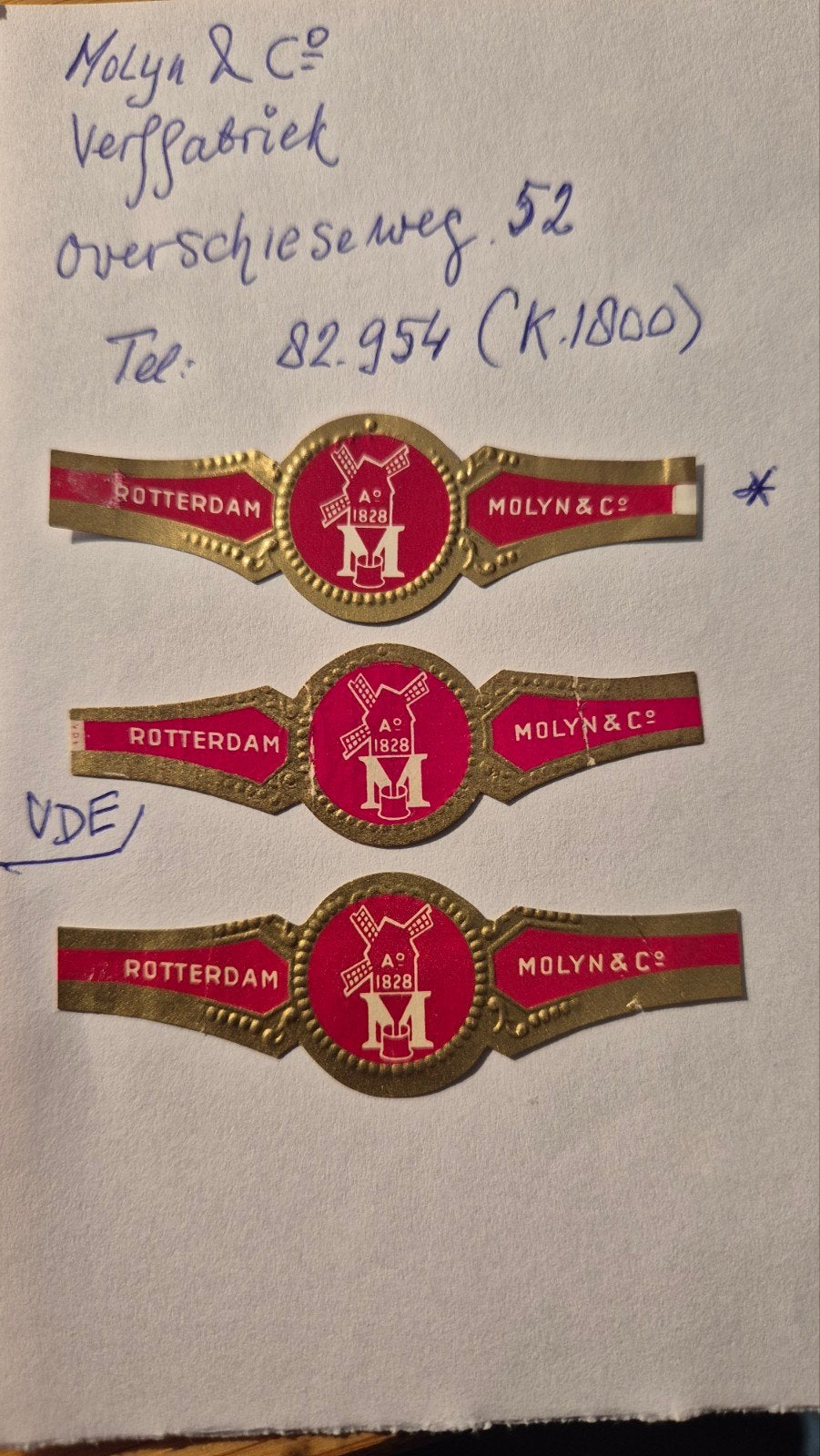Sigarenbanden Rotterdam, Ophalen, Zo goed als nieuw, Sigarenbandjes