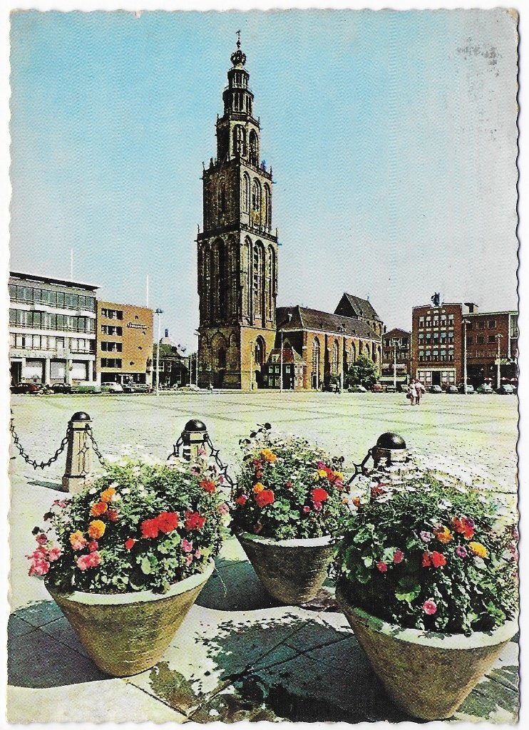 Groningen Martinitoren Gelopen Ansichtkaart ( B4624), Ophalen of Verzenden, 1980 tot heden, Gelopen, Groningen