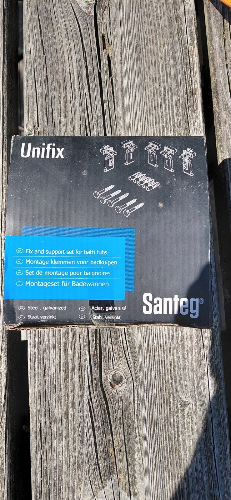 Santeg Unifix montage set voor badkuipen, Doe-het-zelf en Verbouw, Sanitair, Ophalen of Verzenden, Nieuw, Rvs, Bad