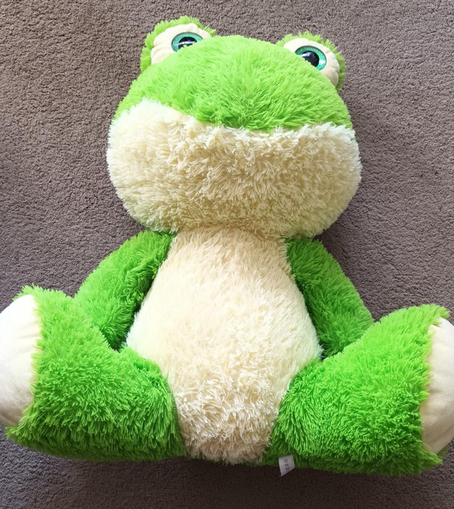 Grote groene kikker knuffel van Ostoy Trading BV, 60 cm, Ophalen of Verzenden, Zo goed als nieuw, Kikker