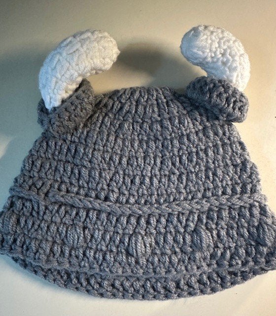 Mutsje handgemaakt Viking , nog NIEUW maat 74 / 80 (N704), Kinderen en Baby's, Babykleding | Mutsen, Sjaals en Wanten, Handgemaakt