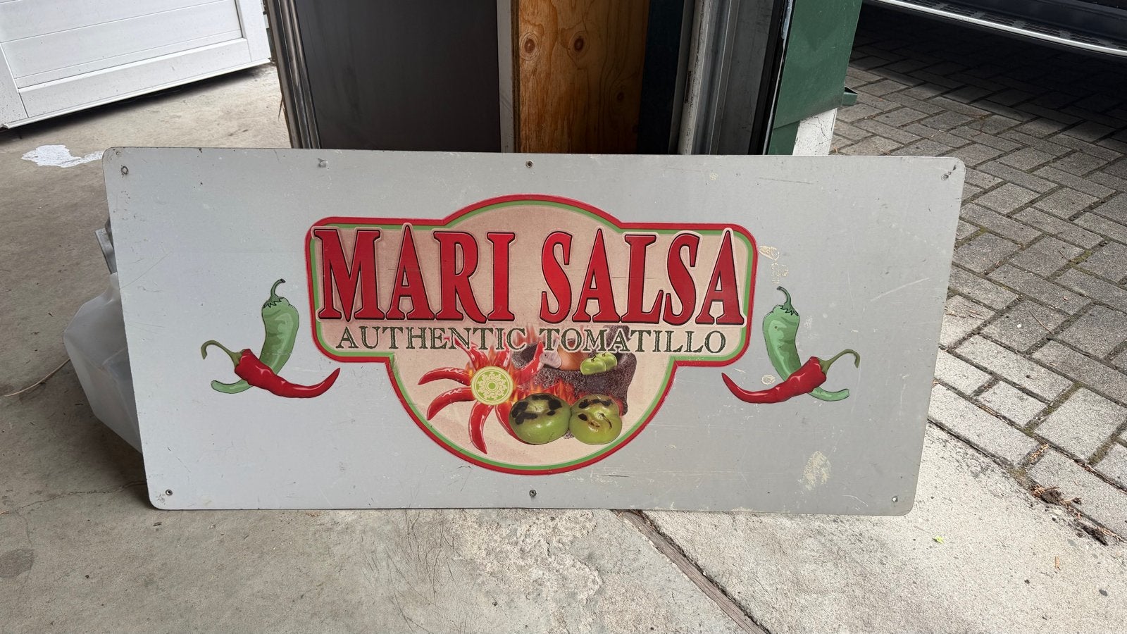 Vintage Mari Salsa reclamebord uit Amerika, Ophalen