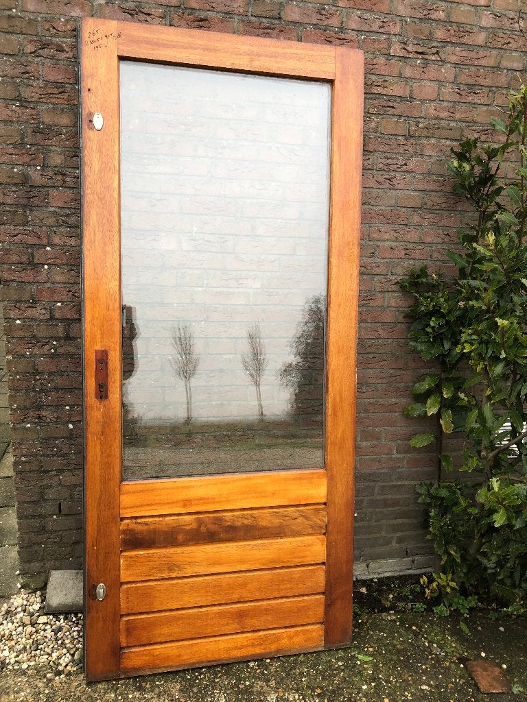 |Hardhoutenbuitendeur| schuurdeur| isolatieglas| 210,5X92,5|, Ophalen, Gebruikt, 80 tot 100 cm, Buitendeur