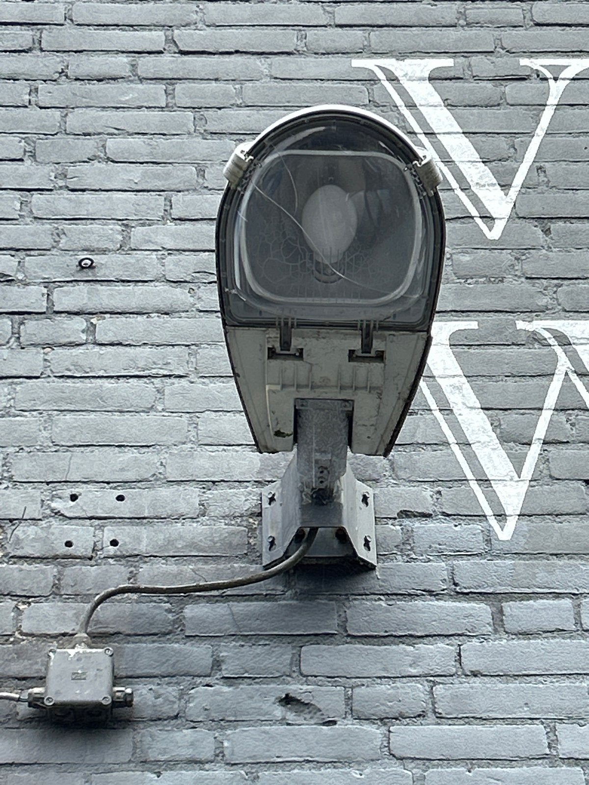 Vintage Straatverlichting / Buitenlamp - Industriële Stijl, Ophalen of Verzenden, Gebruikt, 500 watt of meer, Lamp met armatuur