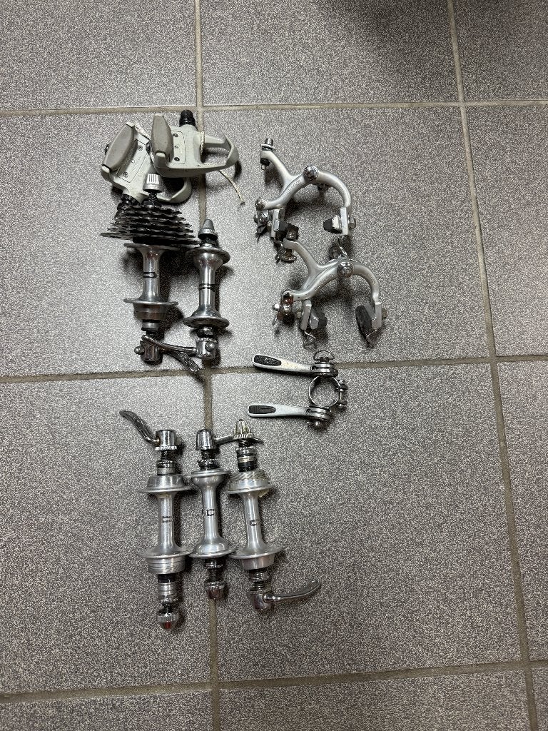 Shimano onderdelen retro, Fietsen en Brommers, Fietsonderdelen, Gebruikt, Overige typen, Ophalen of Verzenden, Aluminium