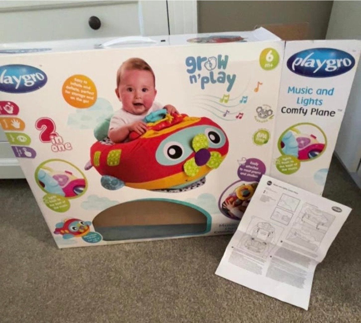 Playgro Opblaasbaar Vliegtuig, Kinderen en Baby's, Ophalen, Zo goed als nieuw, Overige typen, Met licht