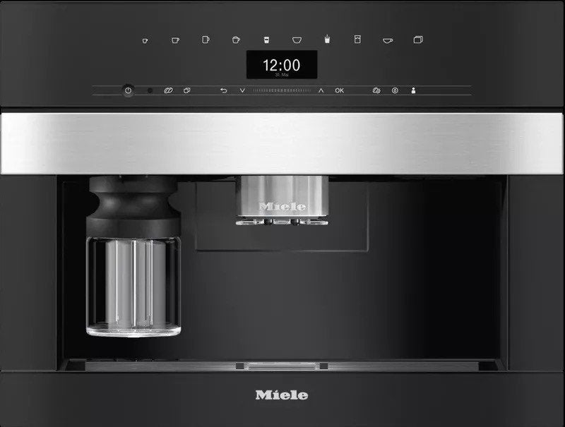 Koffiemachine Miele inbouw, Ophalen, Zwart, 50 tot 100 cm, Zo goed als nieuw
