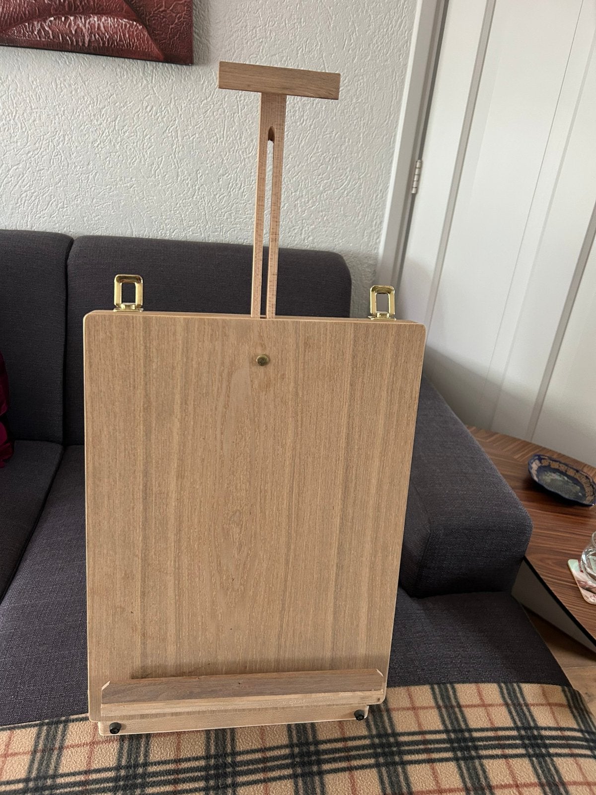 Houten schilderskist met ezel en acrylverf, Ophalen of Verzenden, Zo goed als nieuw, Ezel