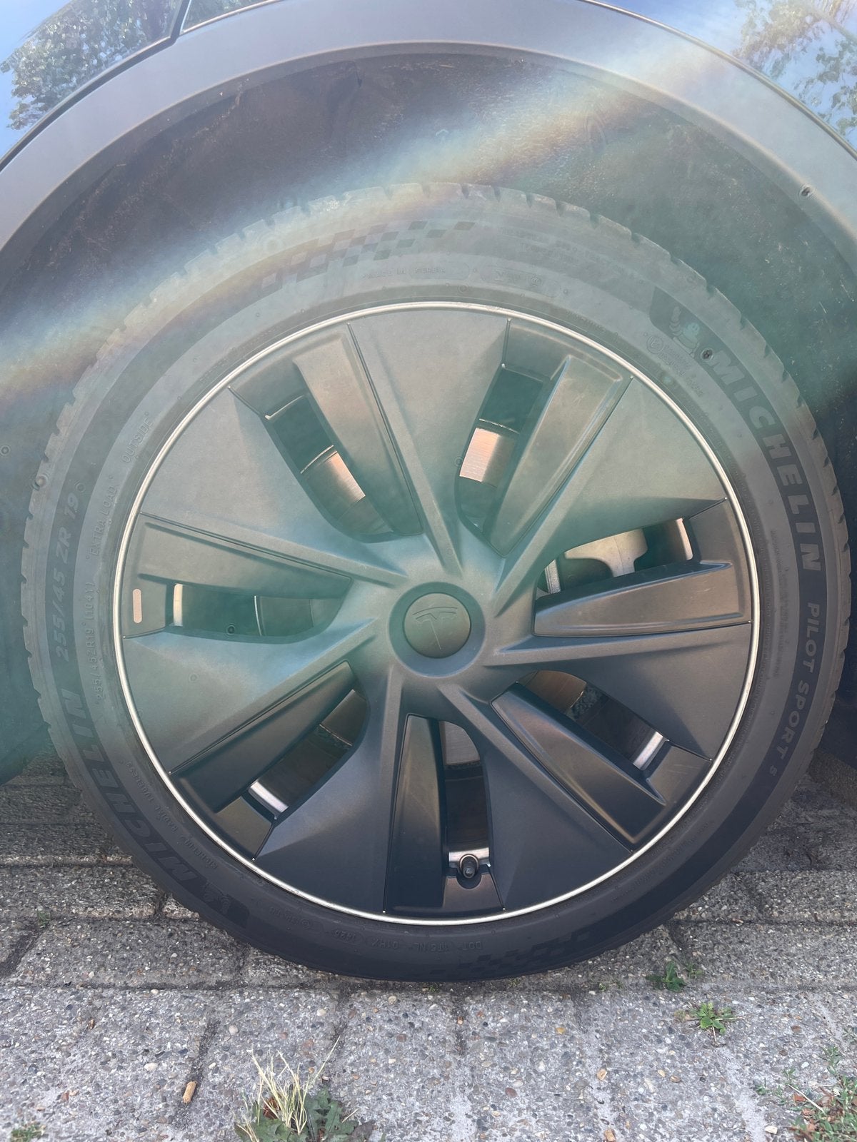 Zwarte Gemini wieldoppen Tesla Model Y 19”, Auto diversen, Wieldoppen, Ophalen