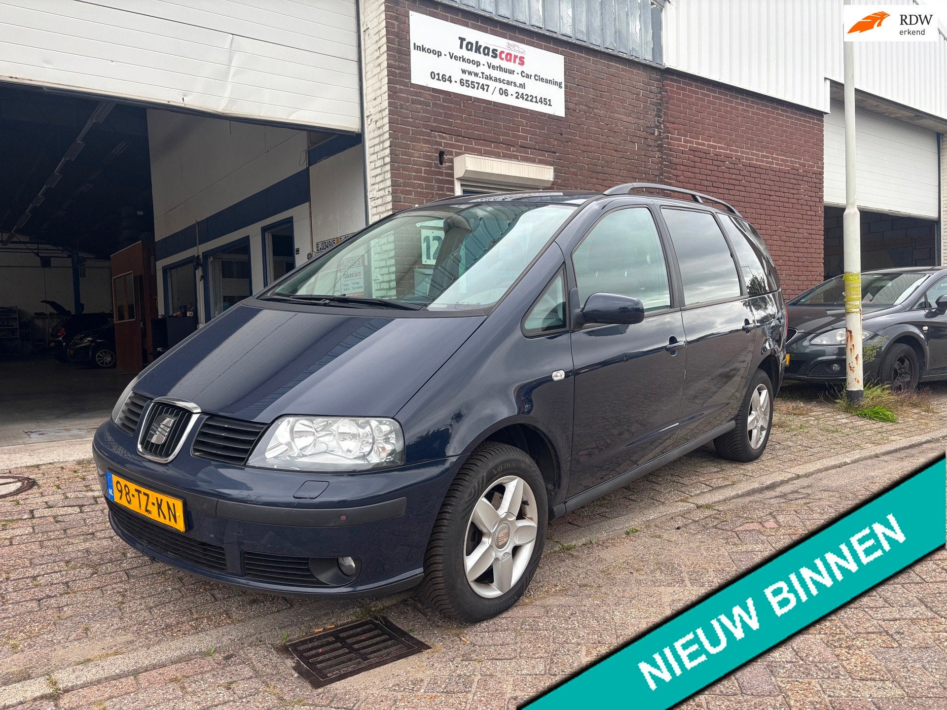 Seat Alhambra 2.0 Reference AUTOMAAT, Auto's, Dealer onderhouden, 4 cilinders, Blauw, 116 pk