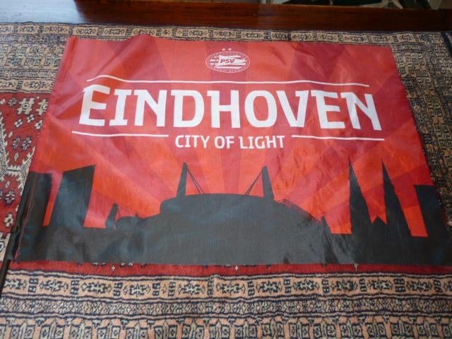 Mooie PSV vlag in goede staat met zwarte stok, Ophalen of Verzenden, Zo goed als nieuw, PSV, Overige typen