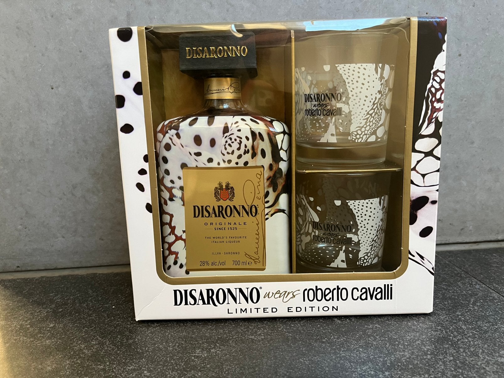 Disaronno roberto cavalli, Verzamelen, Ophalen of Verzenden, Nieuw, Borrel- of Shotglas