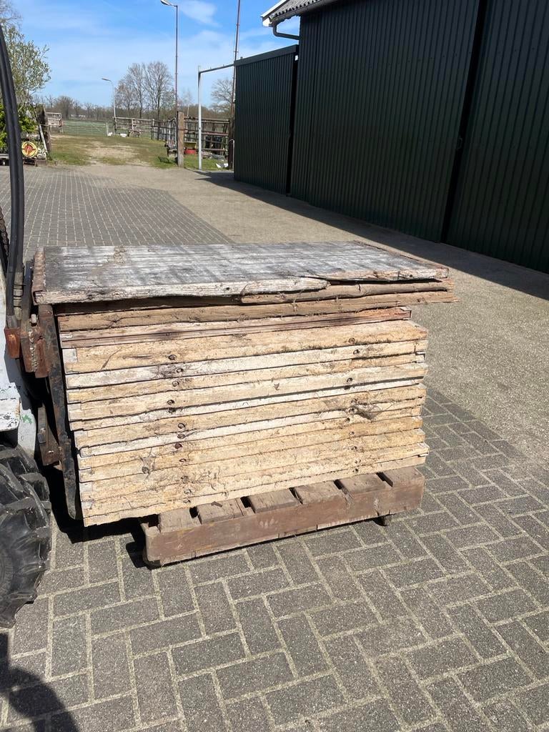 Houten schotten voor diverse toepassingen, Doe-het-zelf en Verbouw, Hout en Planken, Ophalen, Gebruikt, 25 tot 50 mm, 200 tot 250 cm
