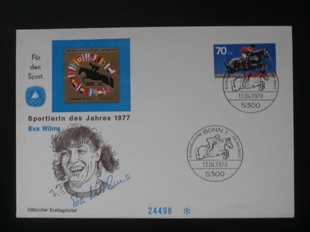 DUITSLAND 1978; FDC PAARDENSPORT, Postzegels en Munten, Postzegels | Eerstedagenveloppen, Verzenden, Onbeschreven, Europa
