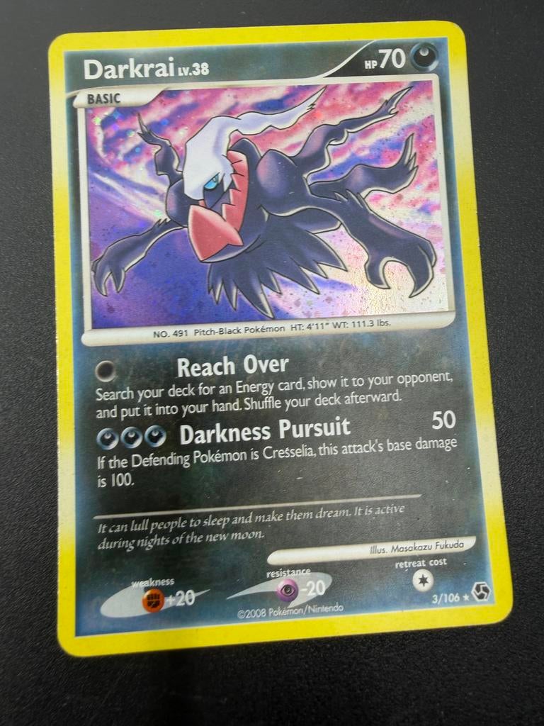 Darkrai LV.38 Pokémon Kaart (3/106) - Gebruikt, Ophalen of Verzenden, Gebruikt, Losse kaart