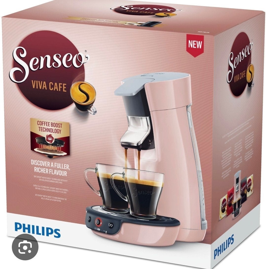 Roze Senseo Viva Cafe koffiepadapparaat, Witgoed en Apparatuur, Gebruikt, Koffiemachine, Ophalen of Verzenden, 2 tot 4 kopjes
