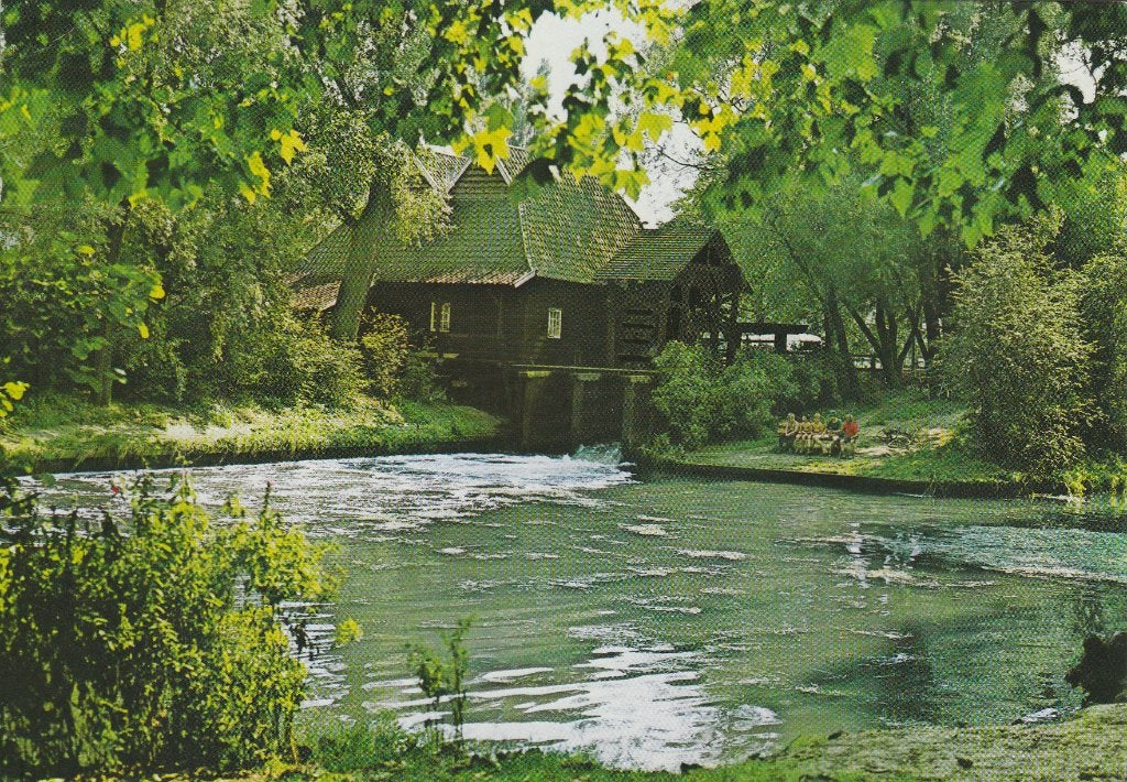 P783 oude ansichtkaart eindhoven genneper watermolen 1973, Ophalen of Verzenden, 1960 tot 1980, Gelopen, Noord-Brabant