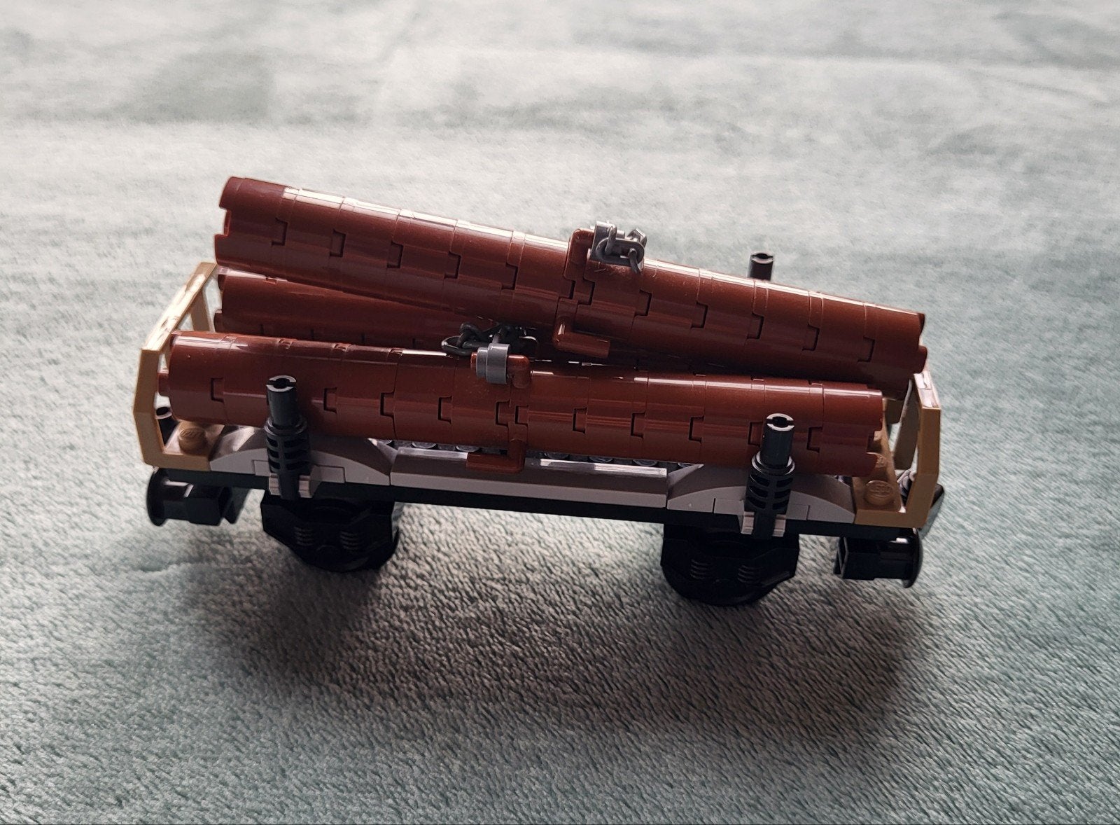Lego City RC trein boomstammen wagon (uit set 60198), Gebruikt, Lego, Ophalen of Verzenden, Complete set