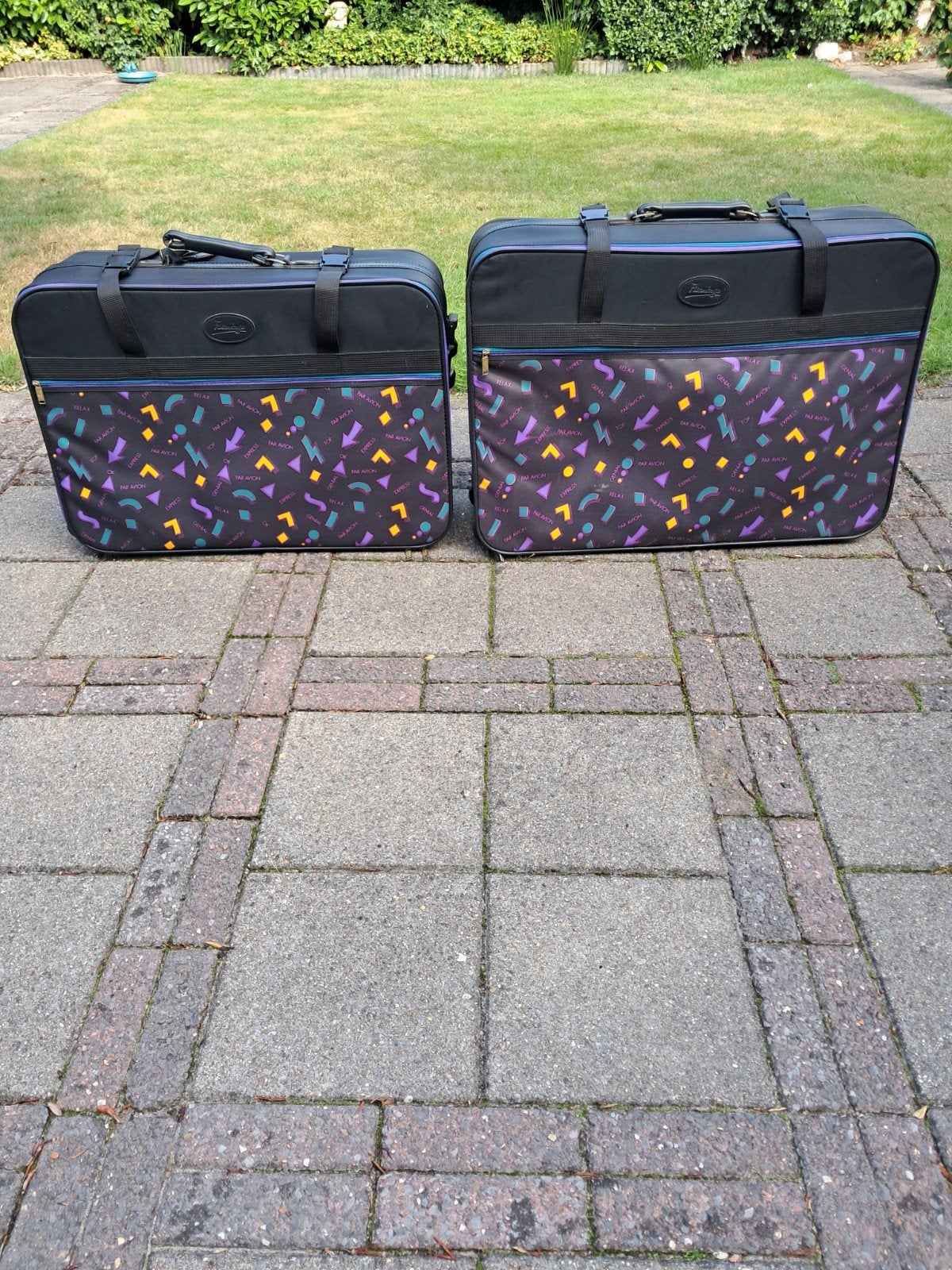 Flamingo reiskoffer set - 2 stuks, Ophalen, Gebruikt, 30 cm of meer, Wieltjes