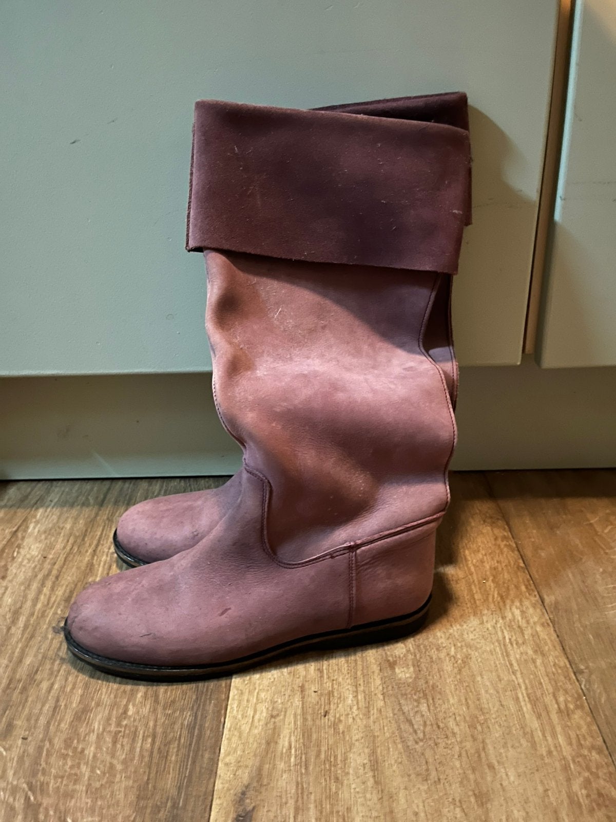 Roze laarzen, Ophalen, Hoge laarzen, Zo goed als nieuw, Roze