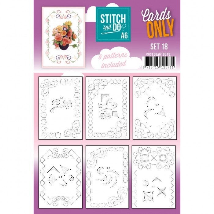 Stitch and Do A6 Cards only 18 en 6 verschillende oplegkaart, Blanco kaart of Basiskaart, ., Nieuw, Ophalen of Verzenden