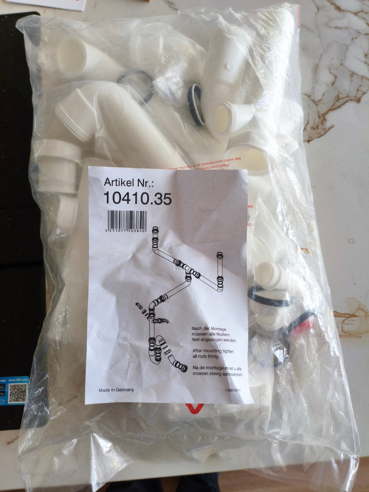 afvoerset keuken blok, Ophalen, Afvoer, Pvc, Nieuw