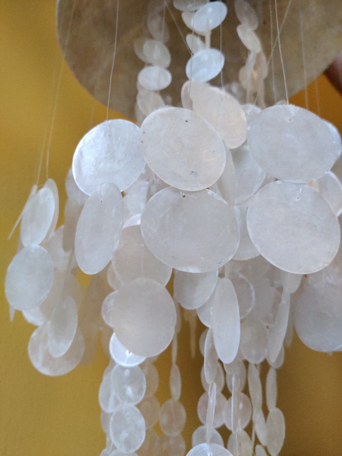 Hanglamp met Capiz schelpen - Sfeervolle verlichting, Ophalen, Gebruikt, Natuurlijk materiaal, Zee