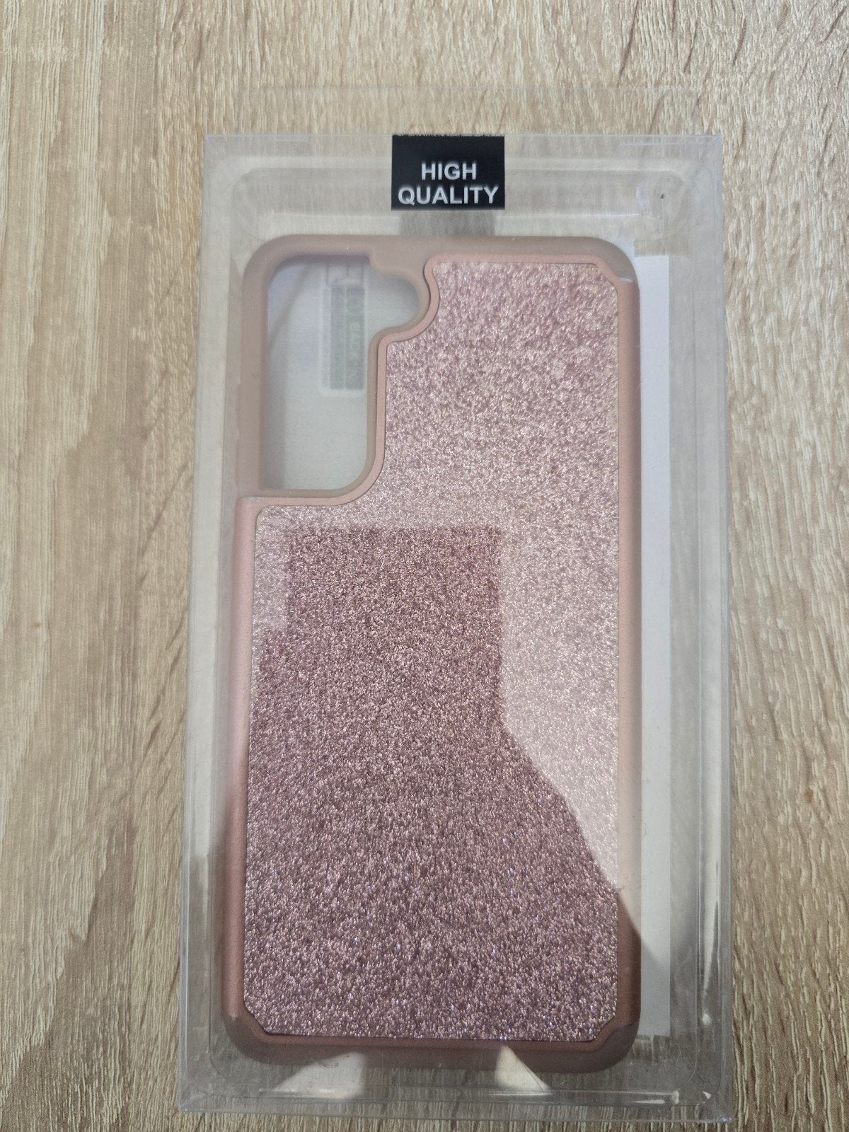 Glitter Hoesje voor Samsung Galaxy S21 FE - Roségoud, Ophalen of Verzenden, Nieuw, Overige modellen, Hoesje of Tasje