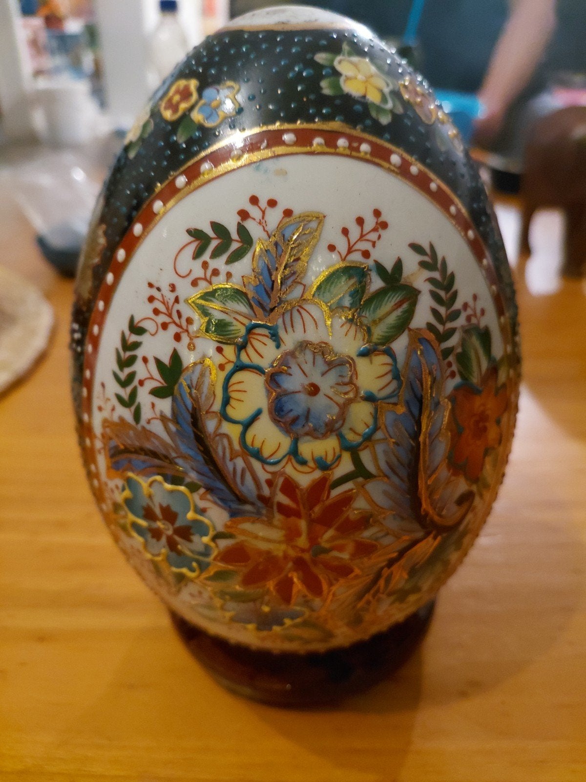 Decoratief ei met bloemenpatroon, Ophalen of Verzenden