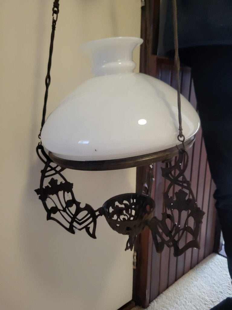 Antieke olie hanglampen, Ophalen