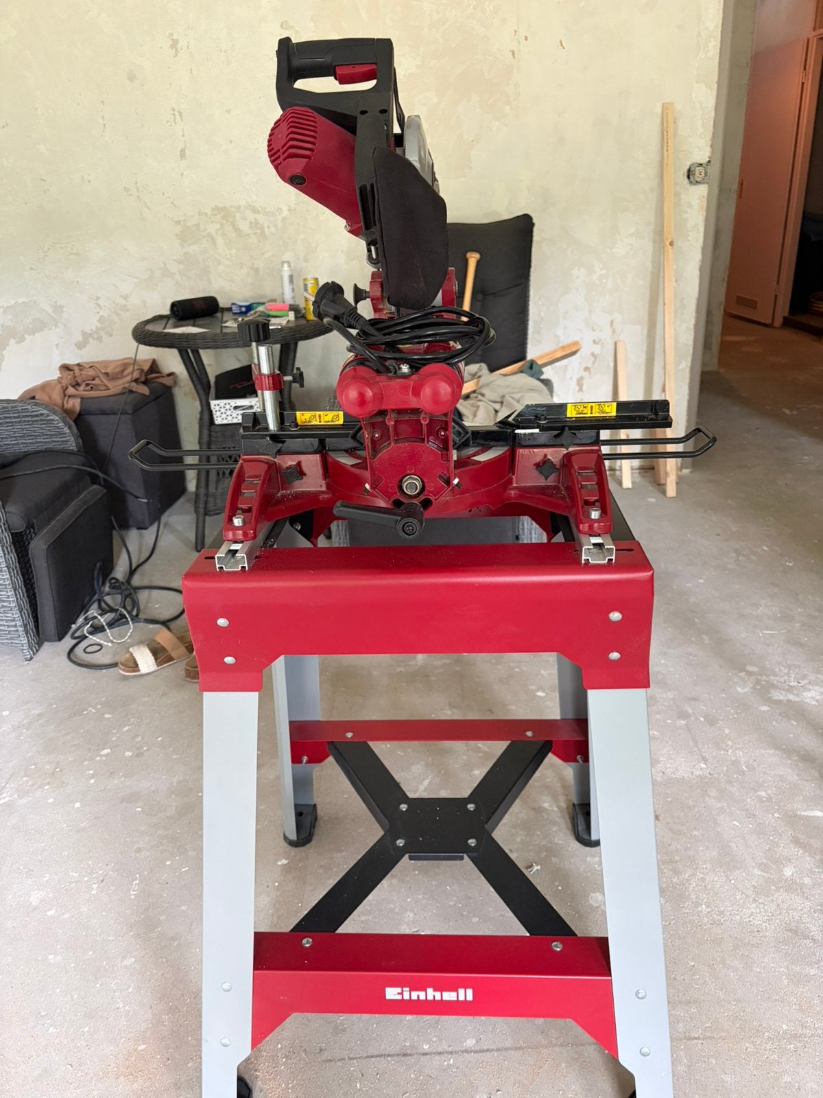 Einhell Afkortzaag TC-SM 2131 Dual met nieuw zaagblad, Ophalen, Zo goed als nieuw, Afkortzaag, 30 tot 70 mm