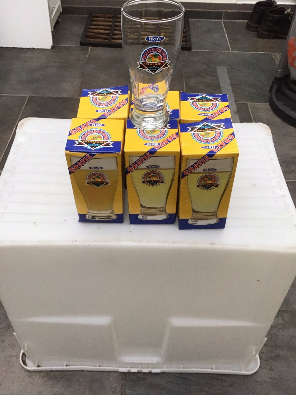Hero juice glazen (in verpakking), Ophalen, Nieuw