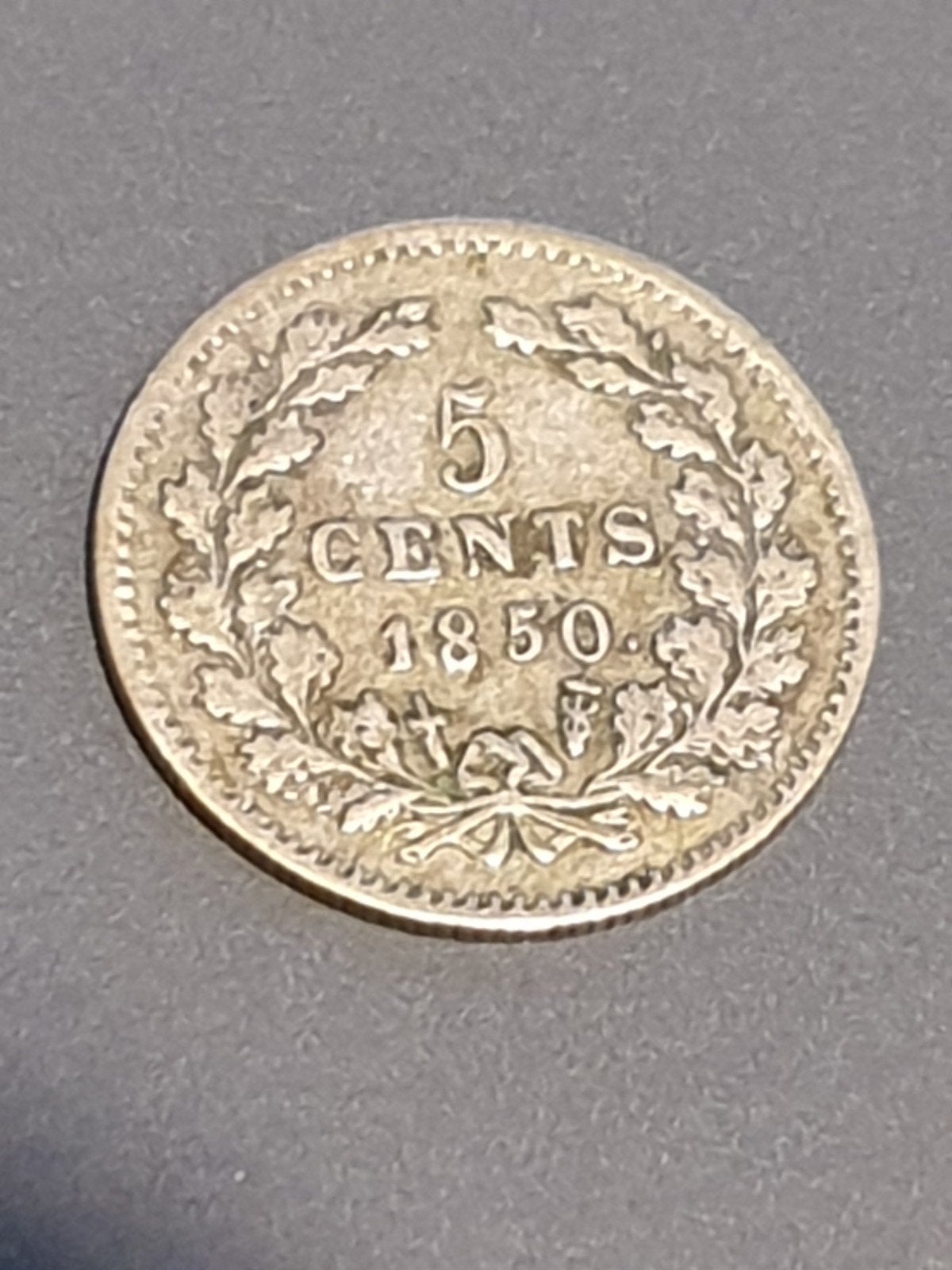 5 cent 1850, zilver, los nr.2 (06), Ophalen of Verzenden, Koning Willem III, Zilver