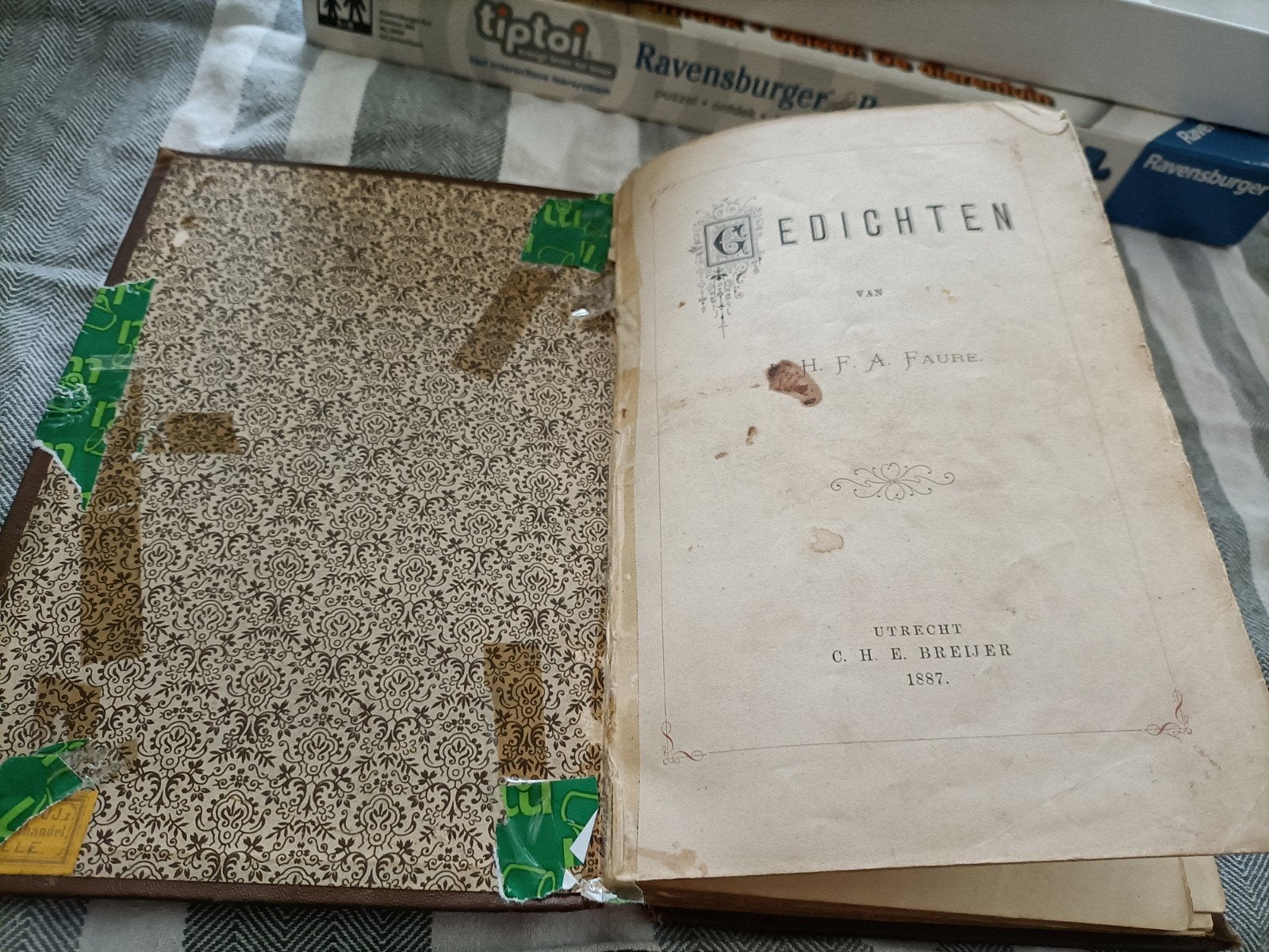 Gedichten van L.H.F.A. Faure - Antiek Boek 1887, Ophalen of Verzenden, Gelezen, L.H.F.A. Faure, Eén auteur